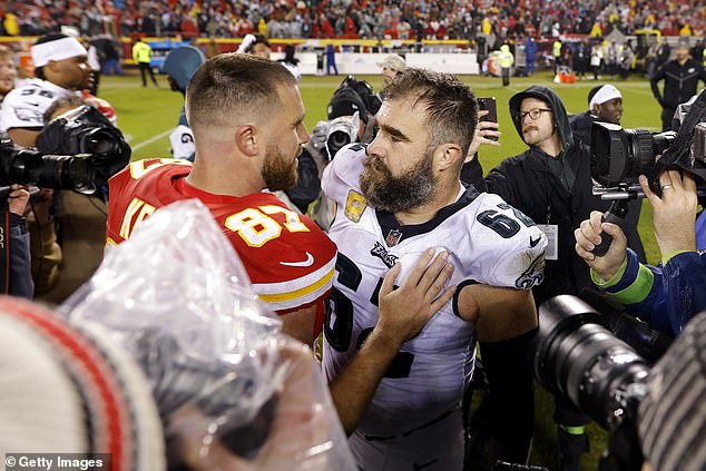 Both Kelce brothers will be in action on Christmas Day, while Jason suits up for the Eagles