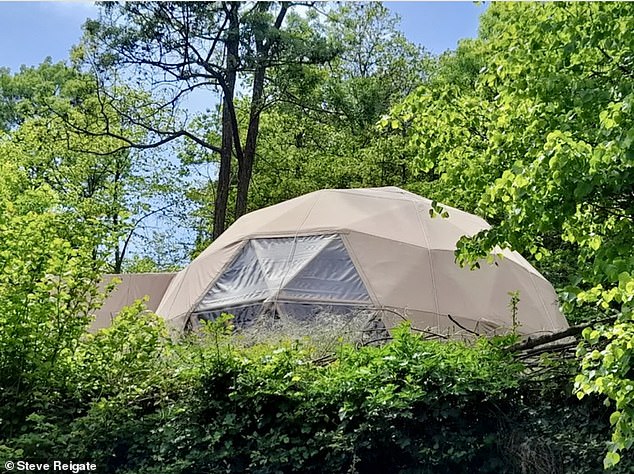 A tent in the woods in the 'Garden of Eden' 'spiritual community' near Chalabre