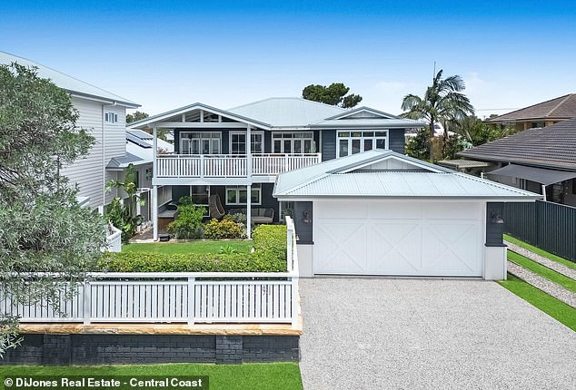 The full-time renovators, both 35, are hoping to get between $3.9 and $4.39 million for the stunning five-bedroom, two-bathroom property, located in Toowoon Bay, rural NSW