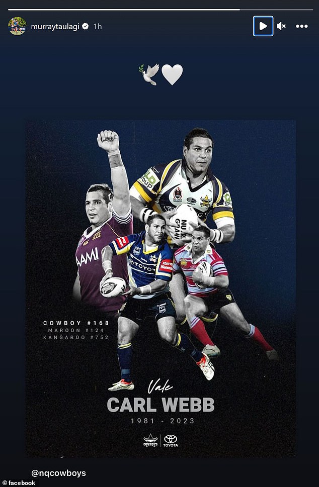 Current players, including Australian representative Murray Taulagi, have also paid tribute