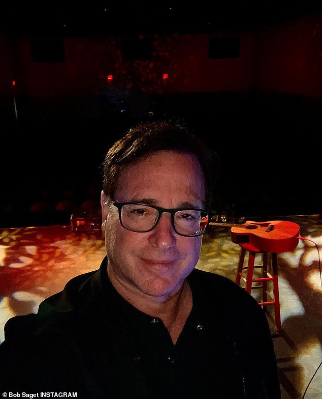 Saget was found dead in his bed in a Ritz-Carlton hotel room in Orlando, Florida, at the age of 65 on January 9, 2022, the evening after performing a two-hour show at Ponte Vedra Concert Hall in Jacksonville.  Pictured in his latest Instagram post