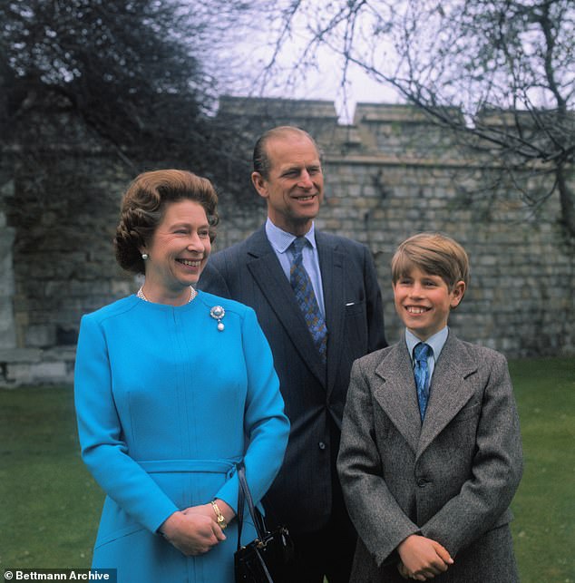 Queen Elizabeth and Prince Philip with Prince Edward in 1876