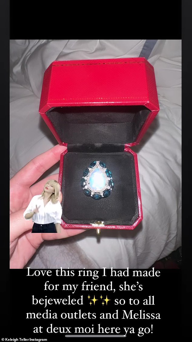 On Thursday, the 31-year-old shared a photo of the ring with her followers and revealed that it was she who gave it as a gift