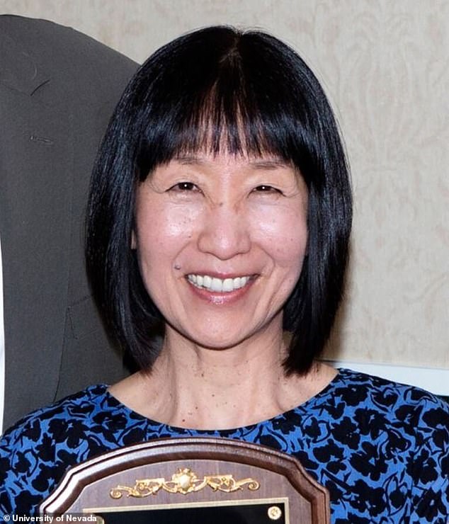 Professor Naoko Takemaru, pictured here, died of multiple gunshot wounds according to officials with the Clark County Office of the Coroner/Medical Examiner