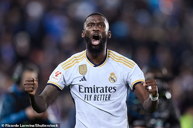 Rudiger helped 10-man Real Madrid to a 1-0 win over Alaves to move to the top of LaLiga