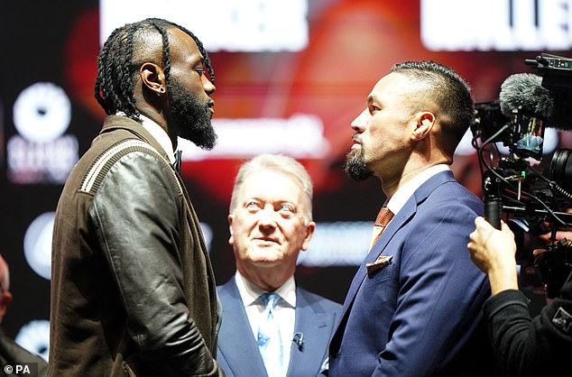 Wilder's opponent Parker (right) is sparring with the American conqueror Fury