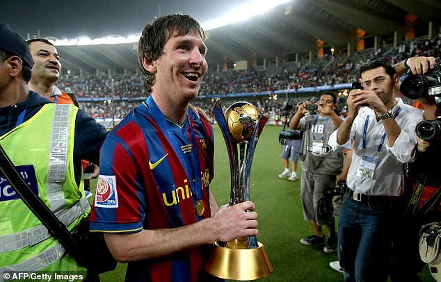 Messi scored a similar goal in 2009 as Barcelona defeated Estudiantes in stoppage time in Abu Dhabi