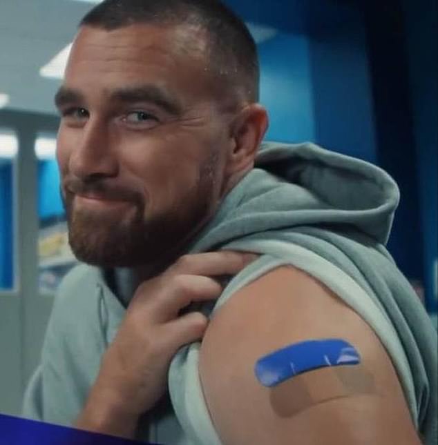 Chiefs star Travis Kelce appeared in commercials for Pfizer, promoting its COVID-19 vaccine