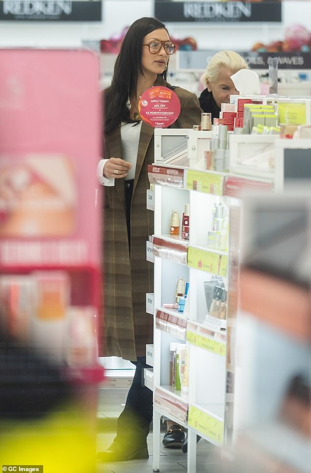 Bella took her time browsing the aisles of the beauty store