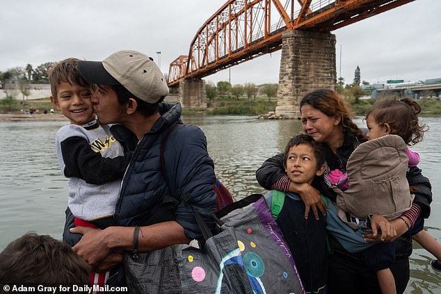 A mix of emotions – joy and relief – for Honduran migrants who completed a months-long trek to the US and entered illegally at Eagle Pass, Texas