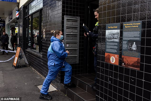 The gag order was dismissed on Friday, allowing the girl's forensic hearing to go ahead (photo, police on scene)