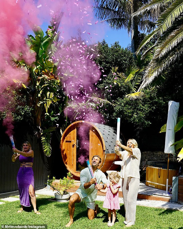 In October, they hosted a gender reveal party in the backyard of their $6 million mansion in Sydney's Dover Heights.