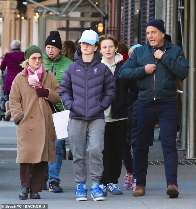 The comedian, 52, enjoyed lunch and a walk with the Arrested Development star, 53, and sons Archie, 14, and Abel, 13, in the West Village neighborhood