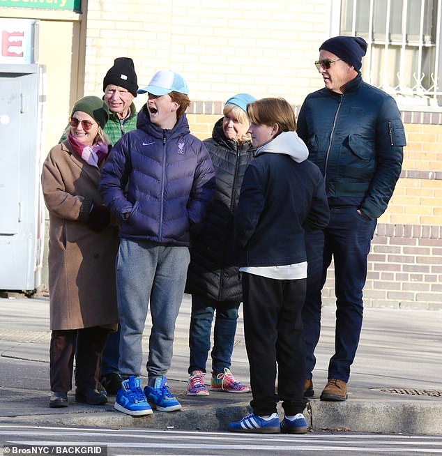 She also brought her parents along as they enjoyed the Christmas gathering in town