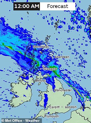 England and Wales will remain mostly dry this evening which is good news for stargazers