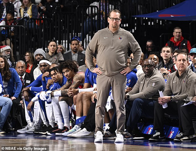 Sixers coach Nick Nurse said they will keep an eye on Embiid before playing in Miami on Christmas Day