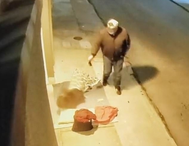 Lawyers for the man accused of attacking former SF Fire Chief Don Carmignani say the person shown in this video as a bear spraying a homeless man in the face appears to be Carmignani.  The video, taken in November 2021, was part of a trove of new evidence linking Carmignani to a series of bear spray attacks on homeless people