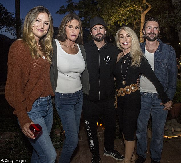 But fans wondering who 'Casey' was didn't realize that she is Caitlyn Jenner's daughter Cassandra Marino, from her first marriage to Chrystie Scott;  (L¿R) Cassandra seen with Caitlyn, Brody Jenner, Linda Thompson and Brandon Jenner;  seen in 2019