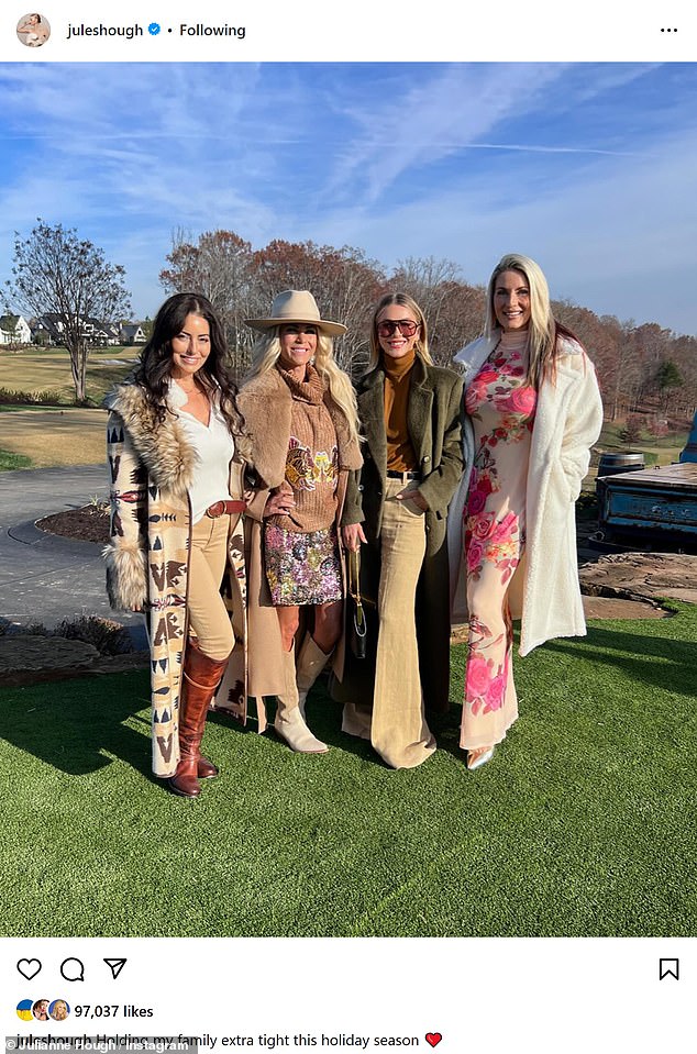 For the cover photo, she shared a photo of herself with her friend, Nanci Dahl, and sisters Marabeth Hough Poole and Sharee Hough Selman