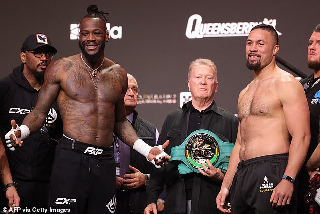 Two super fights with Deontay Wilder (left) are on the horizon in 2024 if both men win in Saudi Arabia