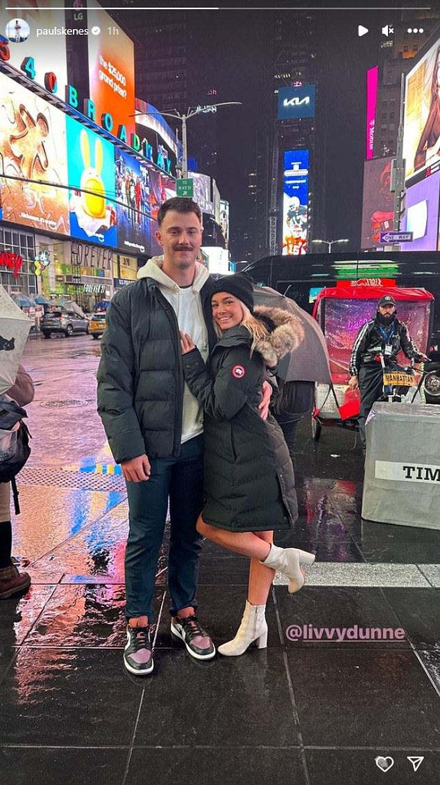 Dunne and Skenes recently took a trip to New York City before Dunne's final college season