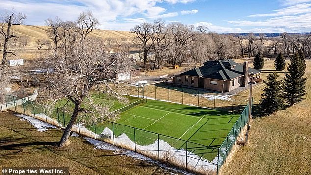 The $67 million price tag includes an eight-bedroom mansion, a tennis court, grounds as far as the eye can see and a fully operational beef production facility.