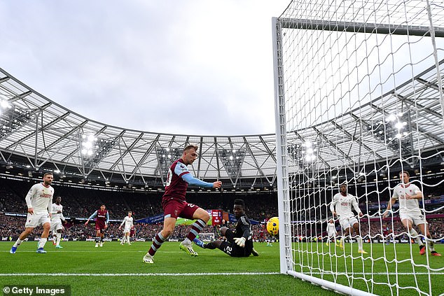 Jarrod Bowen scored his eleventh Premier League goal of the season after tapping in from close range