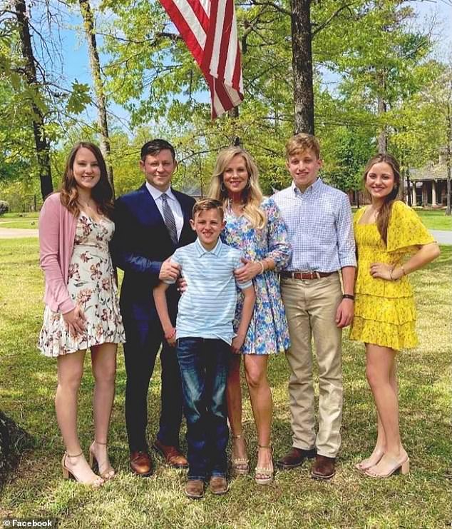 Johnson, a Republican from Louisiana, shares four children with his wife Kelly (seen together), who was heard in the archive footage saying she refuses to talk to her daughters about contraception because 