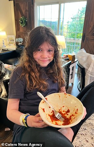 Within a few weeks of starting therapy, Ella overcame the malnutrition and now eats about 2,800 to 3,200 calories per day