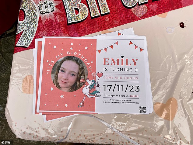 Emily was snatched in her pajamas during Hamas' invasion of Israel on October 7, during which some 240 prisoners were returned to Gaza.  She celebrated her ninth birthday while in captivity