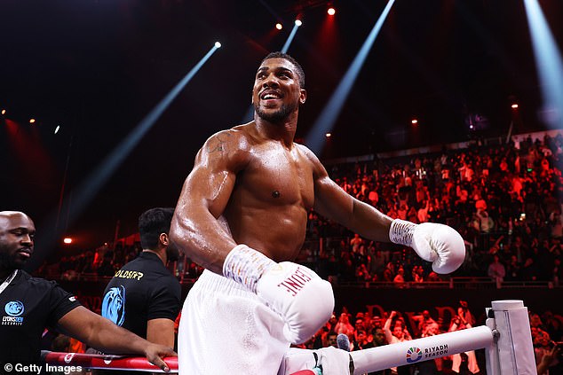 Joshua won the fight in five rounds after it was stopped by officials