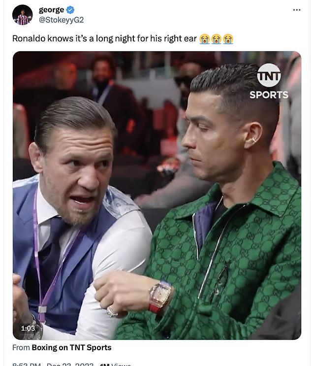 1703394155 751 Fight fans liken Conor McGregor to cornering Cristiano Ronaldo at