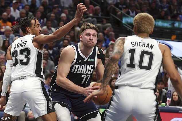 Luka Doncic scored his 36th 30-point triple-double as the Dallas Mavericks defeated the Spurs