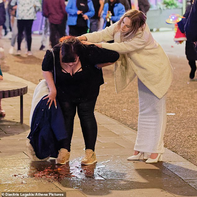 A woman was also caught vomiting after being in Swansea on Black Friday