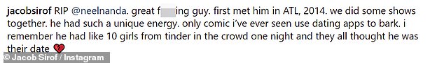 Film writer Jacob Sirof also shared an Instagram post about meeting Nanda in 2014 and recalled one of his most memorable shows with an interesting audience.