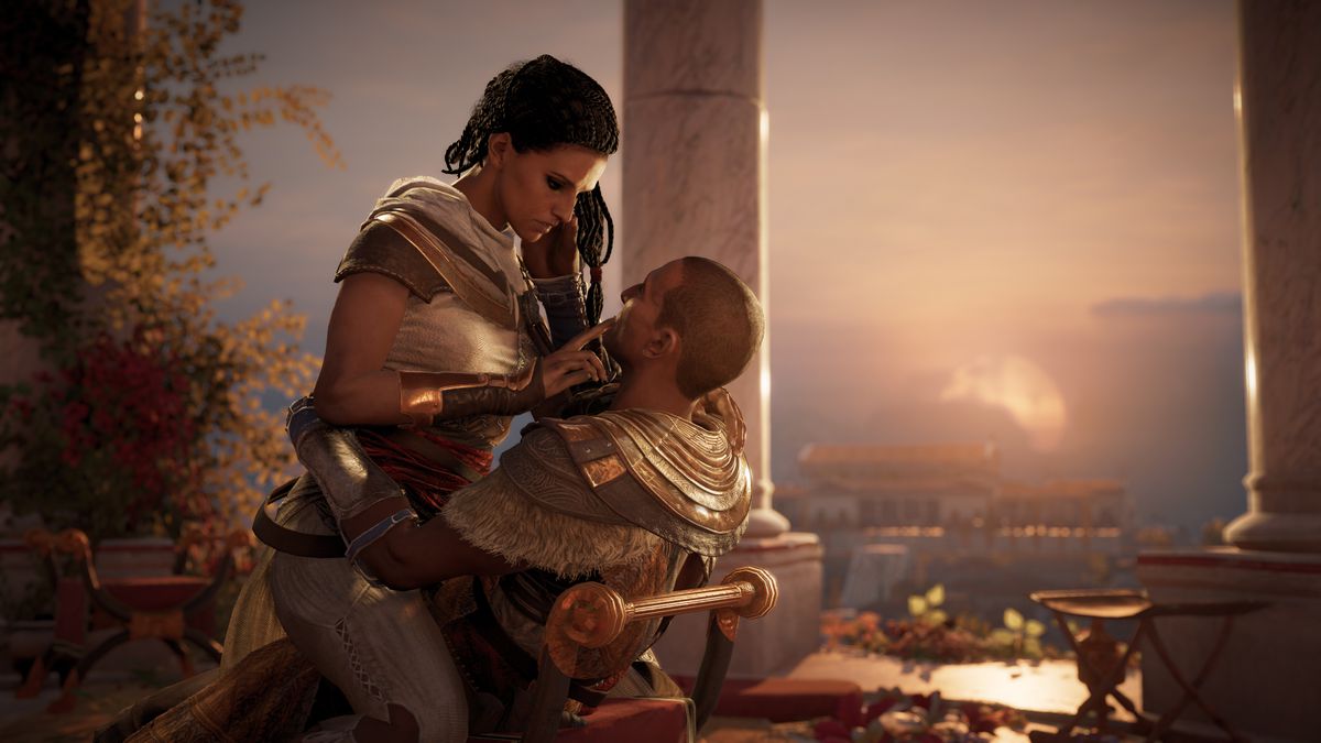 Assassin's Creed Origins - Bayek and Aya embrace