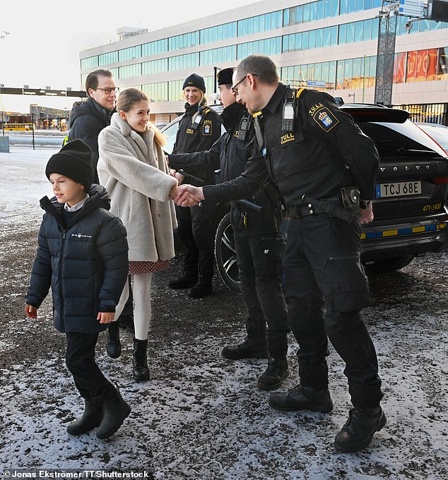 Victoria was joined by her husband Prince Daniel, 50, daughter Princess Estelle, 11, and son Prince Oscar, 7