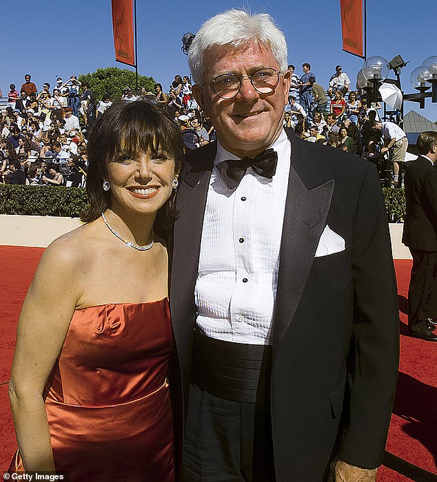 The couple is pictured here at the 1996 Emmy Awards in Pasadena, California