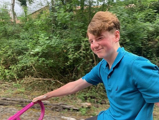 The photos show a smiling Alex, 17, living his life in France after allegedly being kidnapped