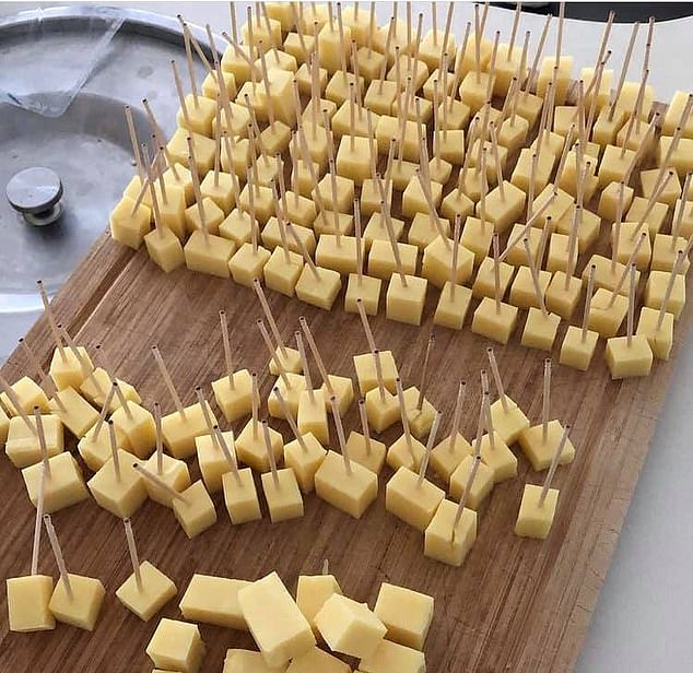 Cheese cubes, especially on skewers, are a real delicacy at Christmas