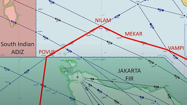 MH370 inexplicably returned over Malaysia, passing over Thai, South Indian and Indonesian radar