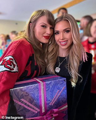 Gracie Hunt was among the family contingent who presented Swift with an expensive gift