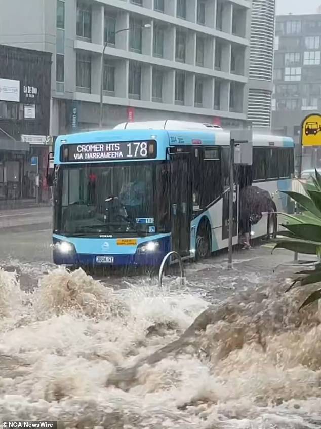 Flash flooding was reported in parts of Sydney.  Photo: Twitter / Volcaholic