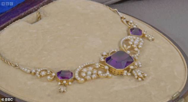 During the Christmas Eve episode, the guest visited Uppark House in West Sussex to have her collection of purple amethyst jewelery valued