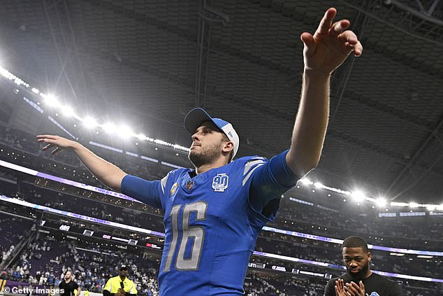 Goff passed for 257 yards and a touchdown in the 30-24 victory to secure the NFC North