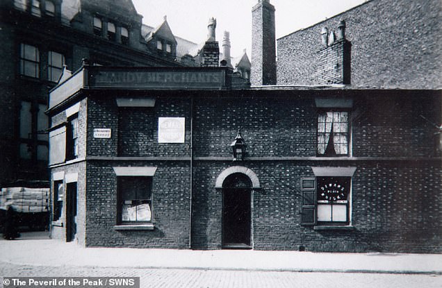 Historic photograph, dated 1896, of The Peveril of the Peak, Manchester