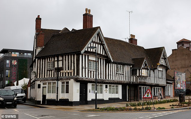 Historic photo, recreated, of The Old Crown in Birmingham