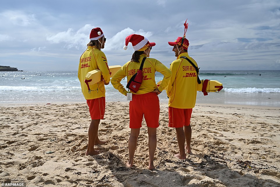 The volunteer rescuers also got into the Christmas spirit