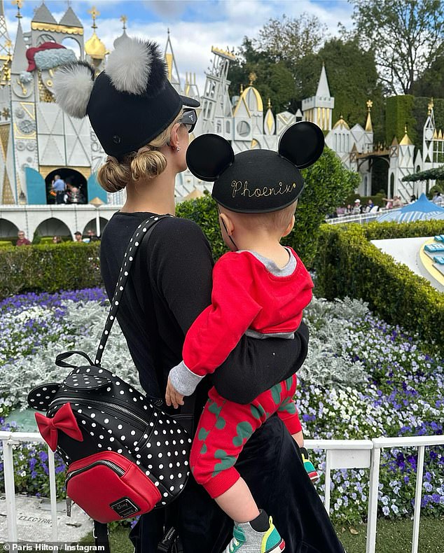 Phoenix had his name written on the back of his Mickey Mouse ears