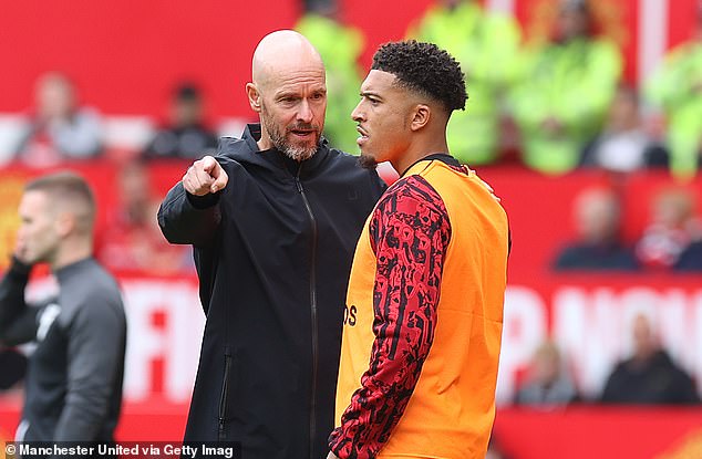 Jadon Sancho has not played for four months after a row with United boss Ten Hag